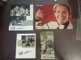 Peter Kraus - 4x handsigniert - 80er Jahre