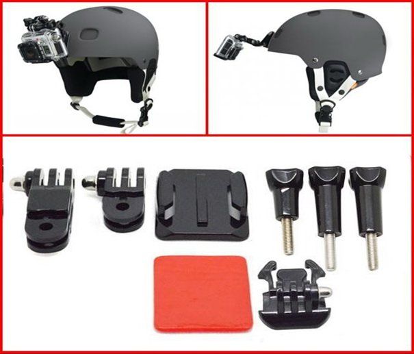 Gopro Treppiedi & Teste: GoPro Helmhalterungs Set – Nuovo (secondo la descrizione) da Pfungen venduto da Famadm