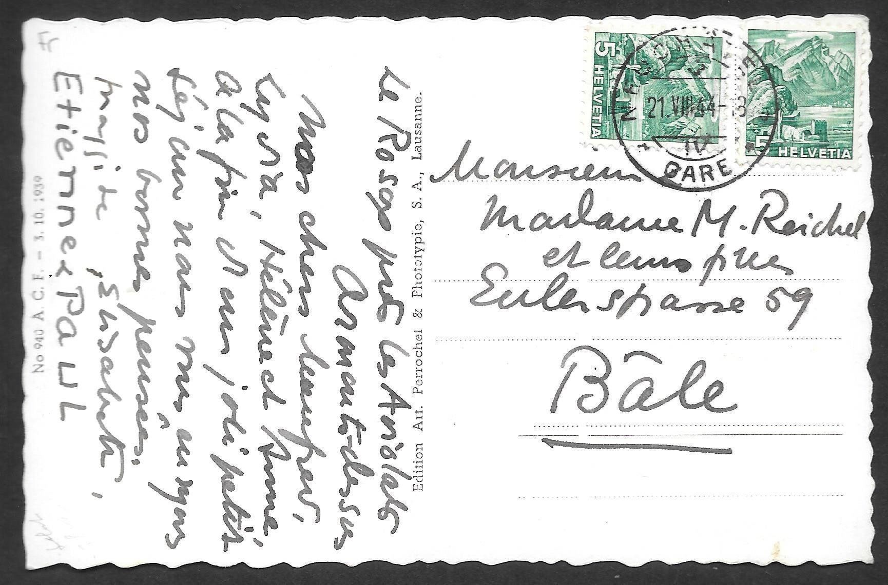 Cartoline postali: Aigle Bex et les Alpes vaudoises – Usato da Olten venduto da clotaldi 1