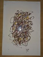 Abstraktes Kunstbild "Kopfstudie" von Fischer, 1984
