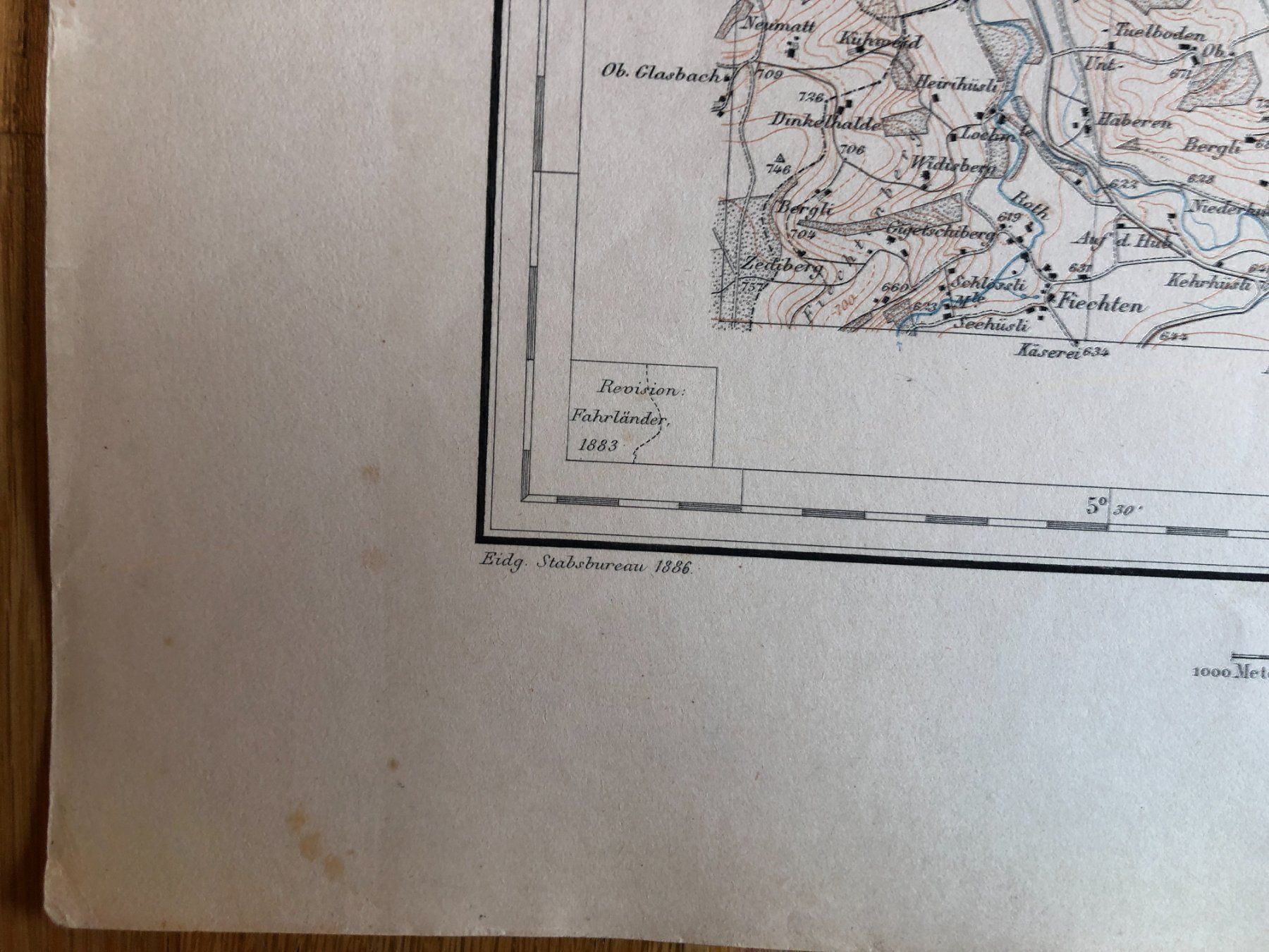Landkarten & Atlanten: Siegfriedatlas Bl. 181: Huttwil 1886 – Gebraucht aus Zürich von allp 7