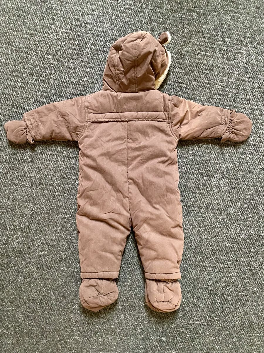 Babyanzüge: Süsser Winteroverall Gr.68 Braun Bärchen Ohren – Gebraucht aus Worben von Teddy112 1