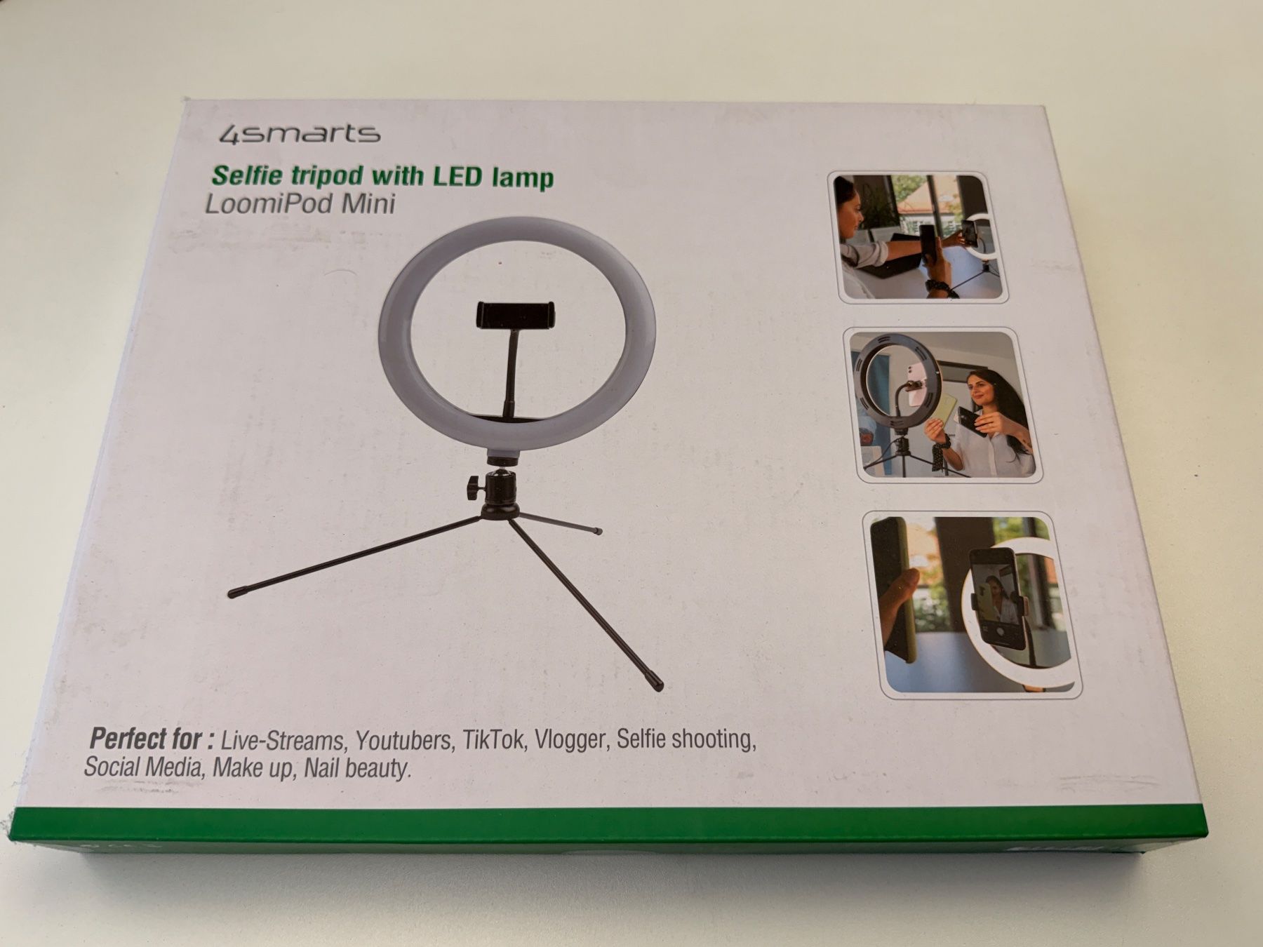 Staffe: 4Smarts Selfie Tripod mit LED Lampe – Nuovo e nell'imballaggio originale da Gersau venduto da Edotcom