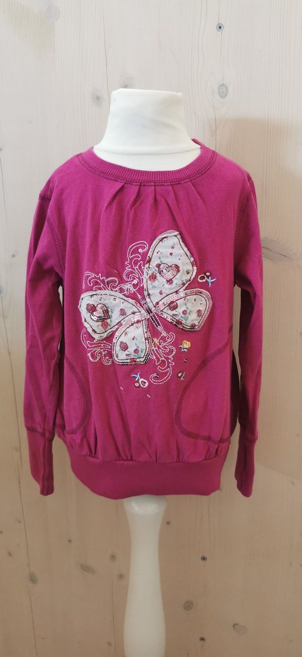 Pullover & Sweatshirts: Mädchen Pullover pink Schmetterling Grösse 116 – Gebraucht aus Langendorf von Laedi6