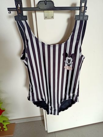 Badeanzug Mickey und Friends Gr 134/140 gestreift mit Etiket