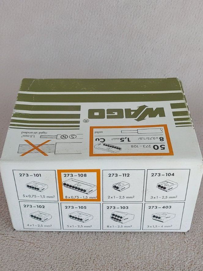 Wago Componenti elettronici: Wagoklemmen 8x 1.0 / 1.5 mm2 – Nuovo e nell'imballaggio originale da Strengelbach venduto da Phorensic_30 4