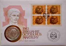 Numisbrief 1983 2000J Octodurus Martigny Silbermünze