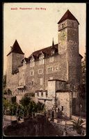 AK Rapperswil, Ortsansicht mit Burg