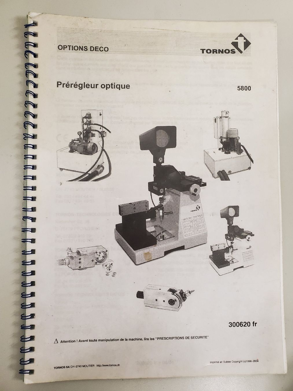 Tutte le macchine: Tornos Prérégleur optique – Usato da Biel/Bienne venduto da Switzerland92 9