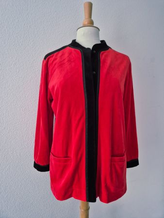 JACKE JÄCKLI FÉRAUD PARIS SAMT 40 L VINTAGE RETRO EINZELSTÜC
