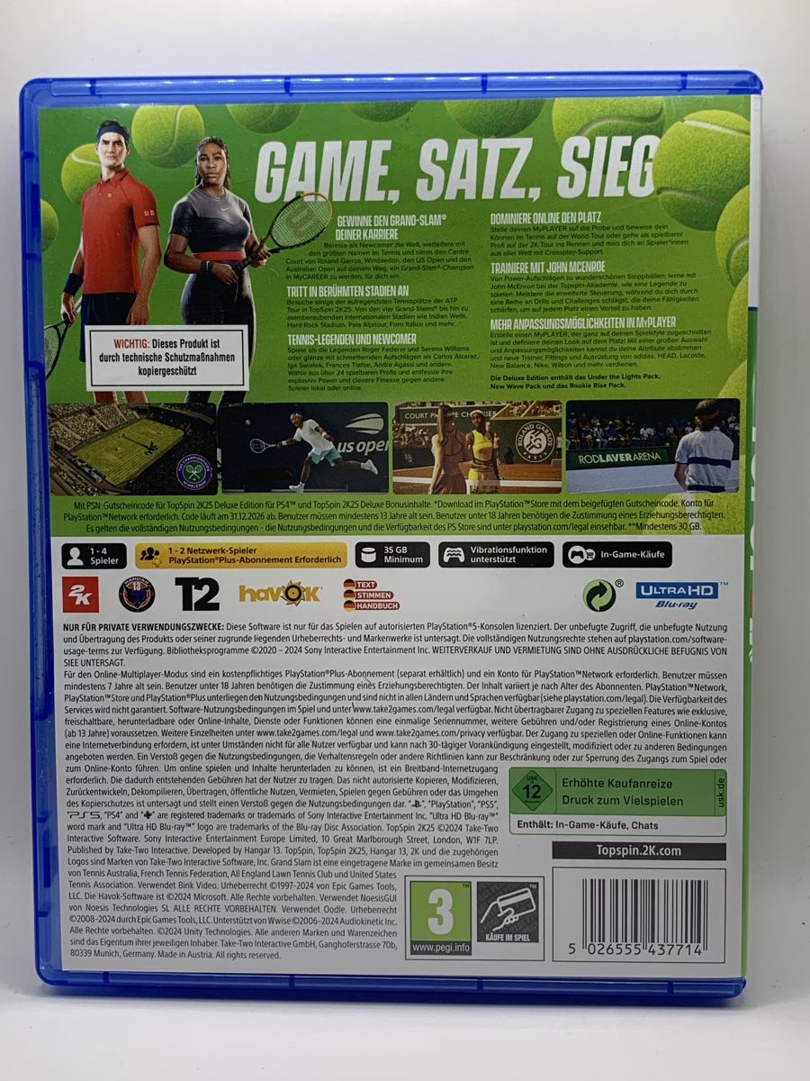 Sony Giochi: TopSpin 2K25 Deluxe Edition - PS5 – Usato da Ostermundigen venduto da RG-Collector 1