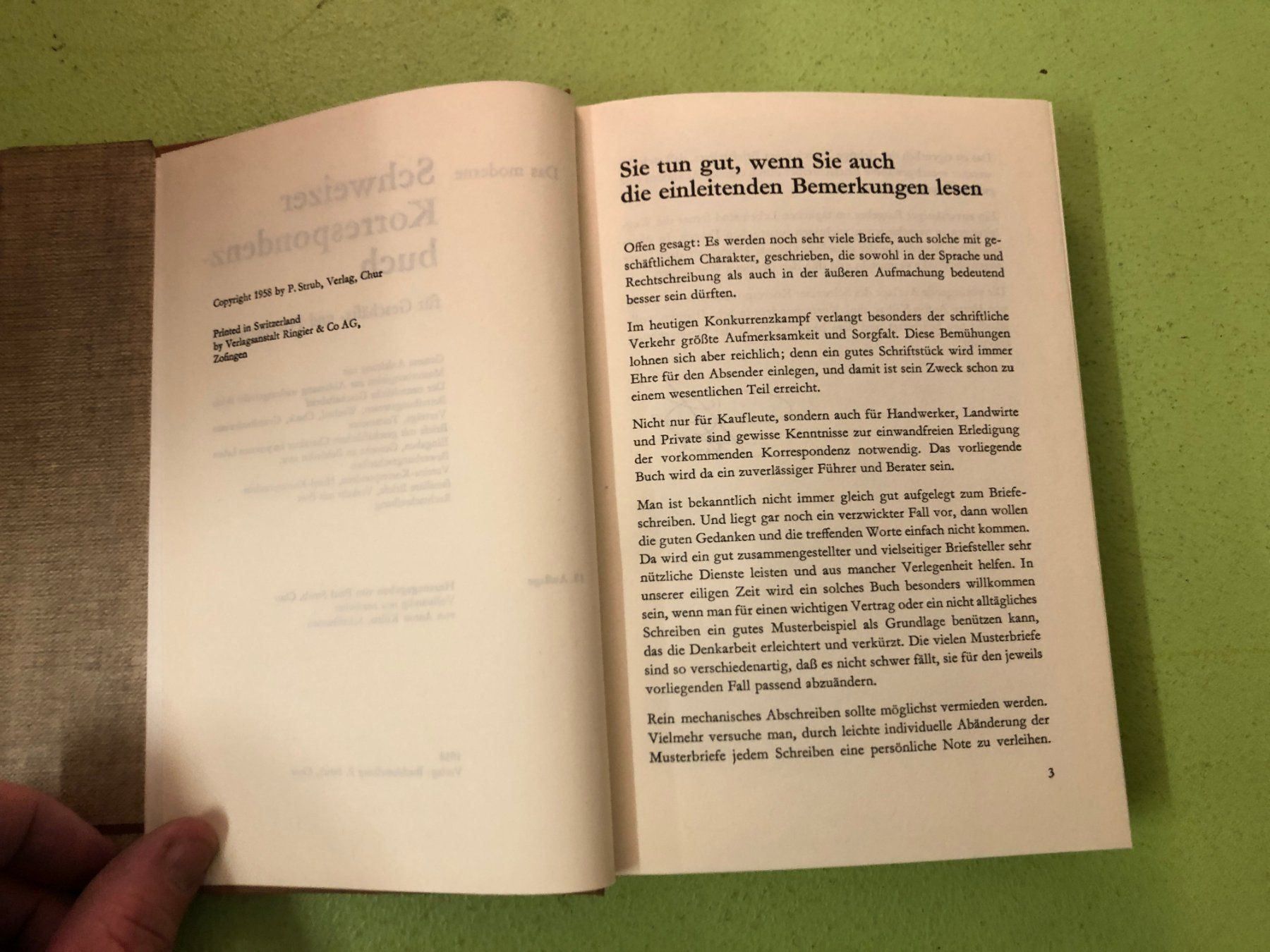 Libri: Paul Strub: Schweizer Korrespondenzbuch 1958 – Usato da Zürich venduto da allp 3