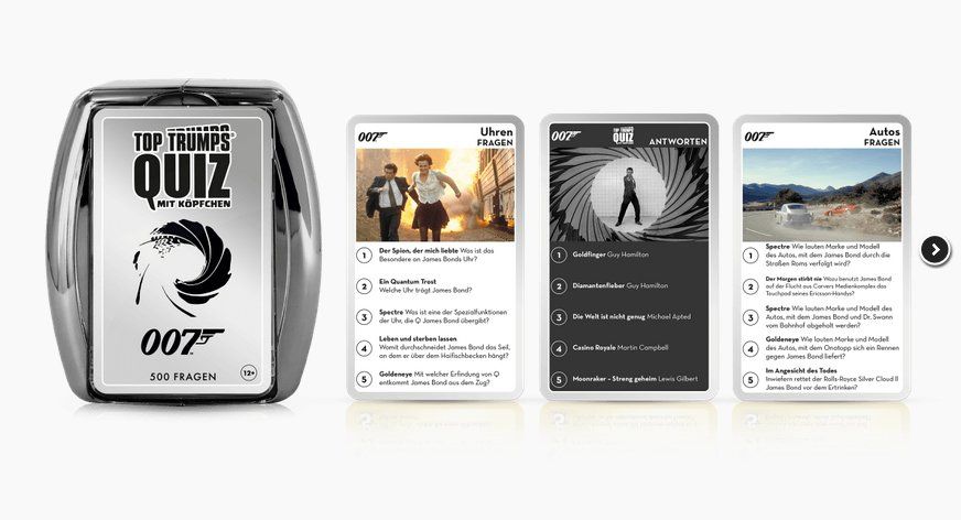 Giochi: Top Trumps Quiz - James Bond – Nuovo e nell'imballaggio originale da Oensingen venduto da Liquidations-Shop 1