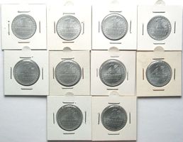 Stephansgroschen 1950 Komplette Serie: 9 mit Wappen & 1 ohne