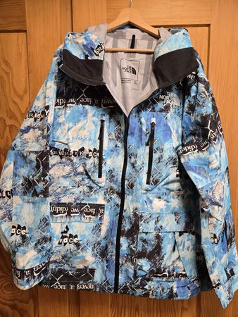 The North Face Herren Jacke XXL blau weiss Muster limitiert