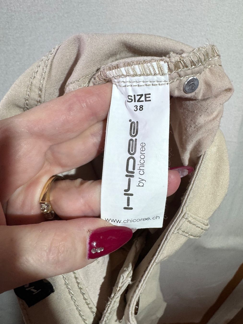 Pantaloni: Beige Hose von Hydee Gr.38 – Usato da Grosswangen venduto da SALE_SALE_SALE 3