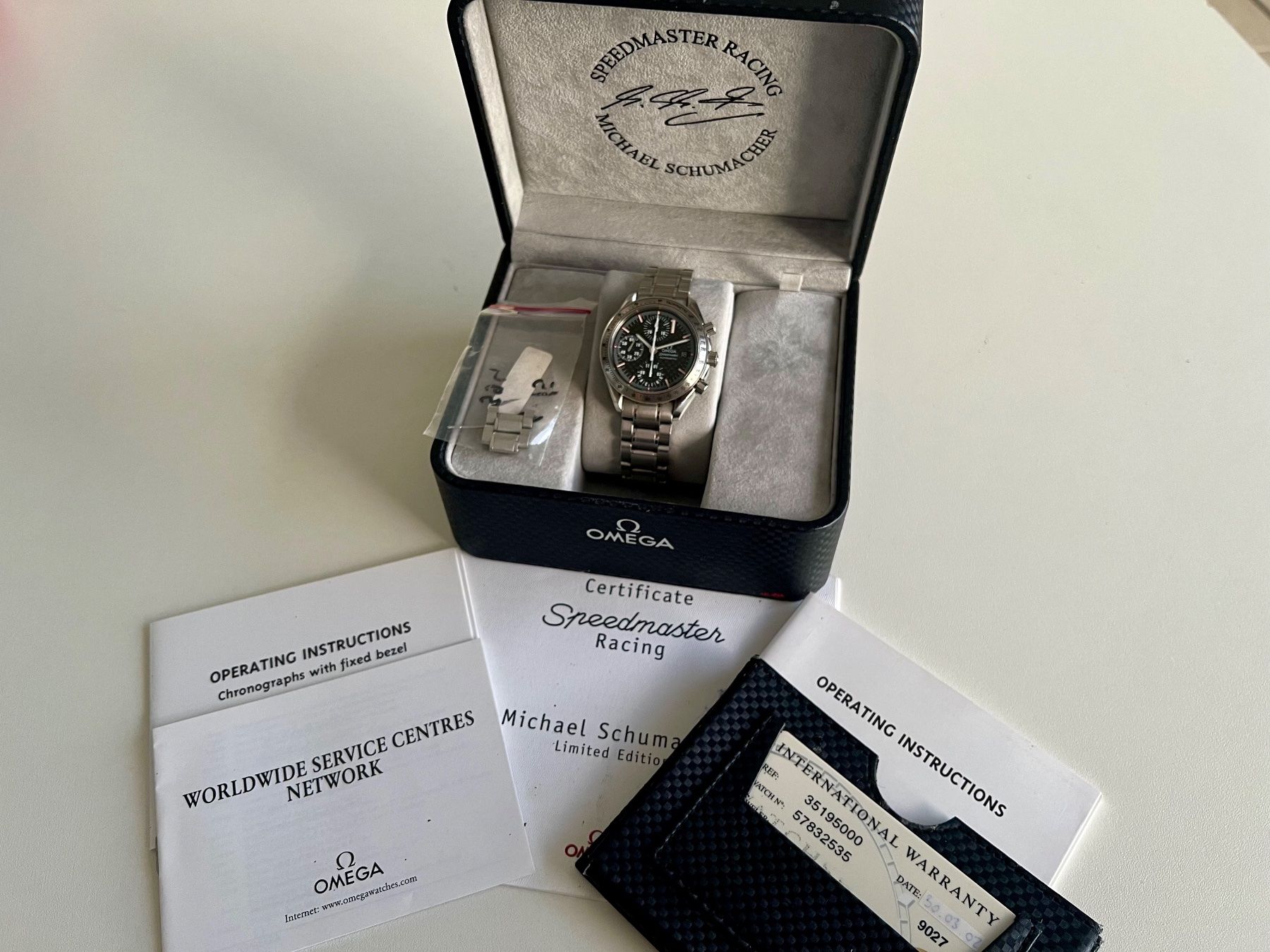 Omega Orologi: OMEGA Speedmaster Racing Schumacher, Ltd.Series,Fullset 2002 – Usato da Le Mont-sur-Lausanne venduto da LycaGallery 8