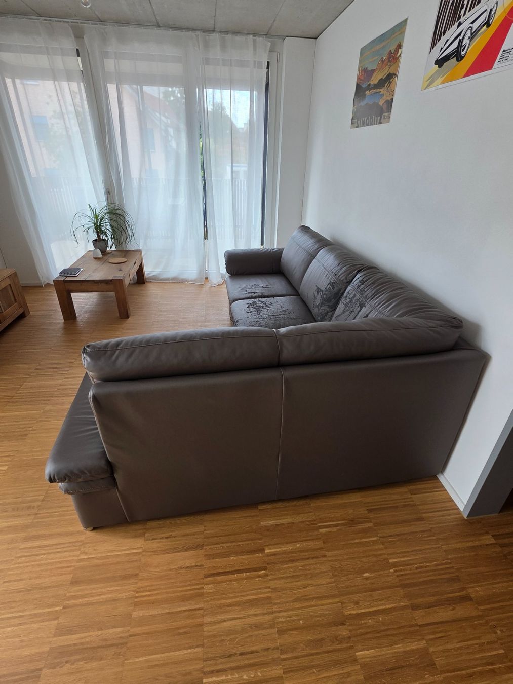 Divani: "Ecksofa Kunstleder grau mit Schlaffunktion & Bettkasten – Usato da Zürich venduto da val_5nlg 1
