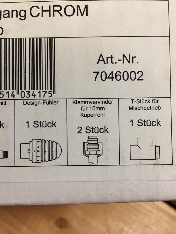 Thermostat-Set Durchgang 1/2" chrom-404 4