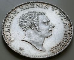 Wilhelm König v. Württemberg. Ein Gulden 1825 W, sehr schön