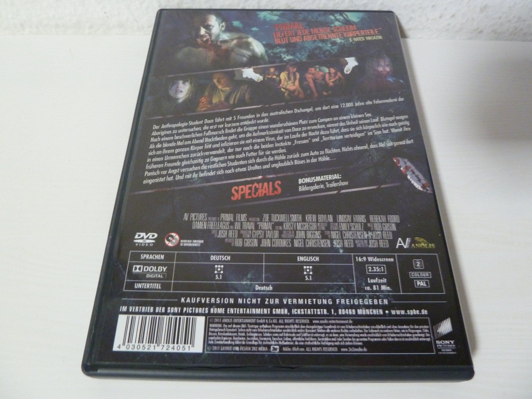Alle DVDs: Primal [DVD] – Gebraucht aus Abtwil SG von Pfusius 1