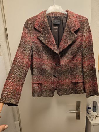 Akris Blazer in Rot und Braun Grösse 42