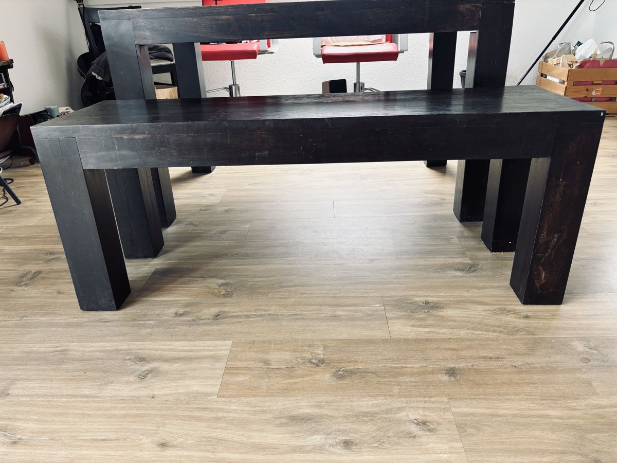 Tischset: Massiver Tisch mit Sitzbank – Gebraucht aus meiringen von Vlinder01 3