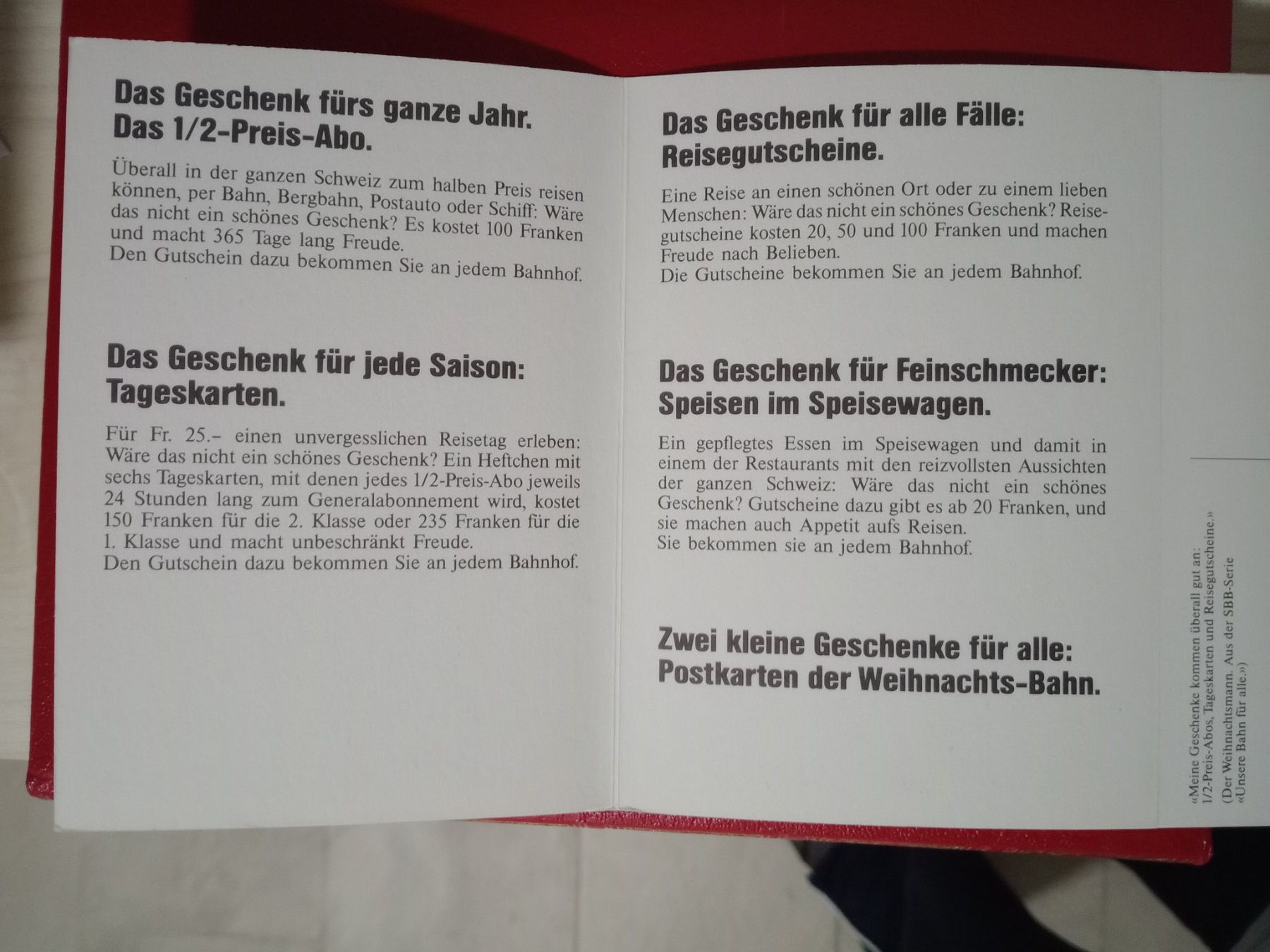Cartoline postali: AK 4teilig SBB Werbung mit Samichlaus Weihnachtsmann – Usato da Küttigen venduto da Melisch1000 3