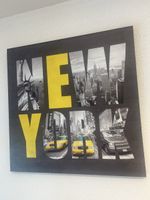 Wandbild New York Motiv schwarz gelb guter Zustand