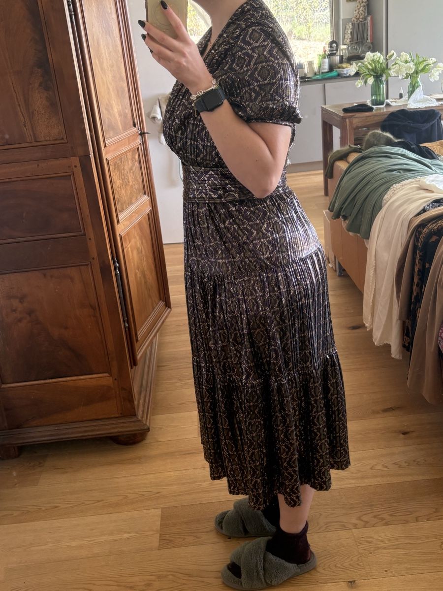 Ba&Sh Robes: Robe Bash midi plissée violette métallisée neuve – Neuf (Voir description) à Prilly par mai_ktw8 5