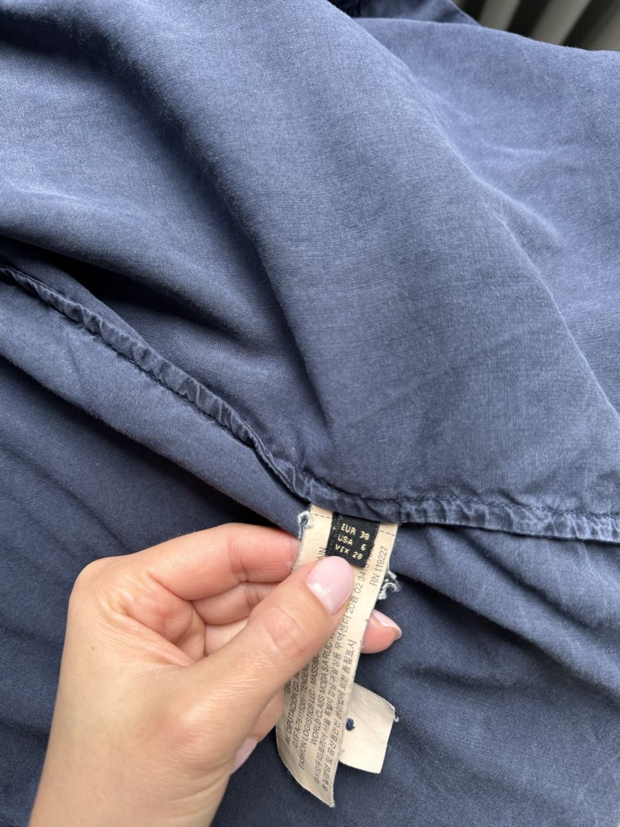 Massimo Dutti Blusen: Massimo Dutti Liocel navy blue shirt – Gebraucht aus Zürich von ari_cr2f 3