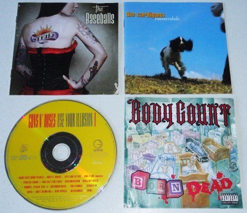 CD: 4CD's - Cardigans, Baseballs, Body Count & Guns n' Roses – Usato da Unterbäch venduto da hiliq