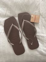 Havaianas brown Slim Square Toe Flip-Flops Grösse 39/40 neu!