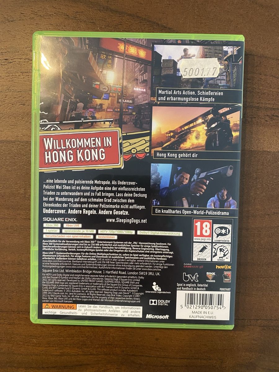 Microsoft Giochi: Sleeping Dogs für Xbox 360 – Usato da Thunstetten venduto da Virus_33 2