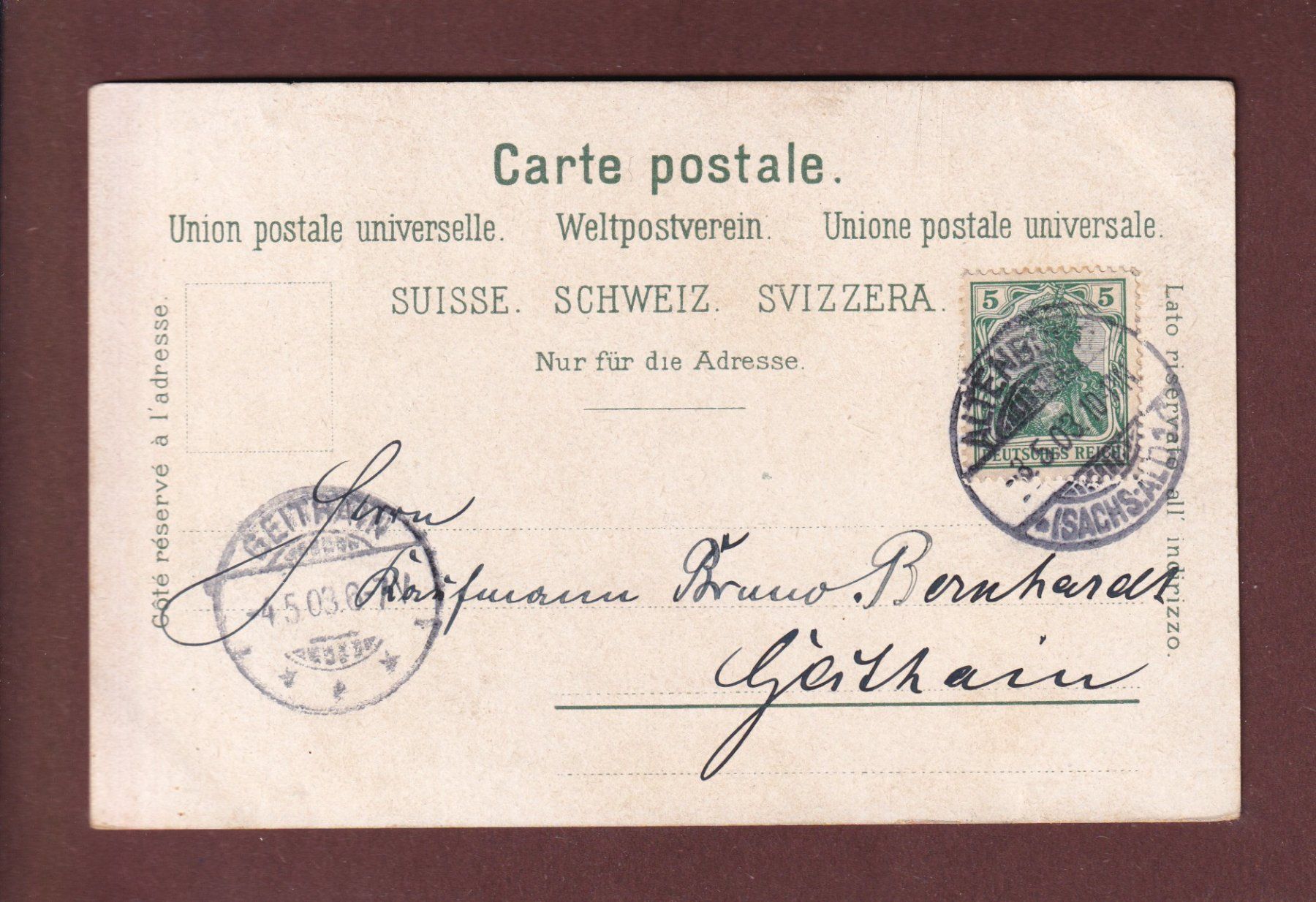 Ansichtskarten: AIGLE - Château - 1903 – Gebraucht aus Pully von nicecards-shop 1
