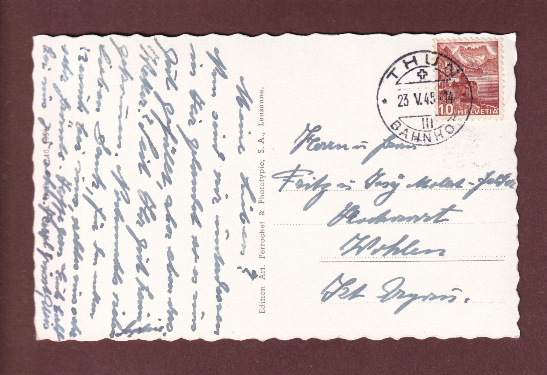 Cartes postales: THUN - Teilansicht - 1945 – D'occasion à Pully par nicecards-shop 1