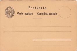 Postkarte Ganzsache ungelaufen - 5 Rp