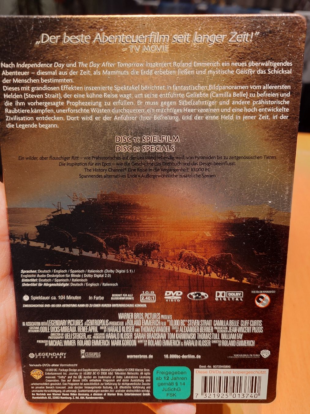 Alle DVDs: DVD 10.000 BC - Steelbook – Gebraucht aus Kirchberg BE von Myford 1