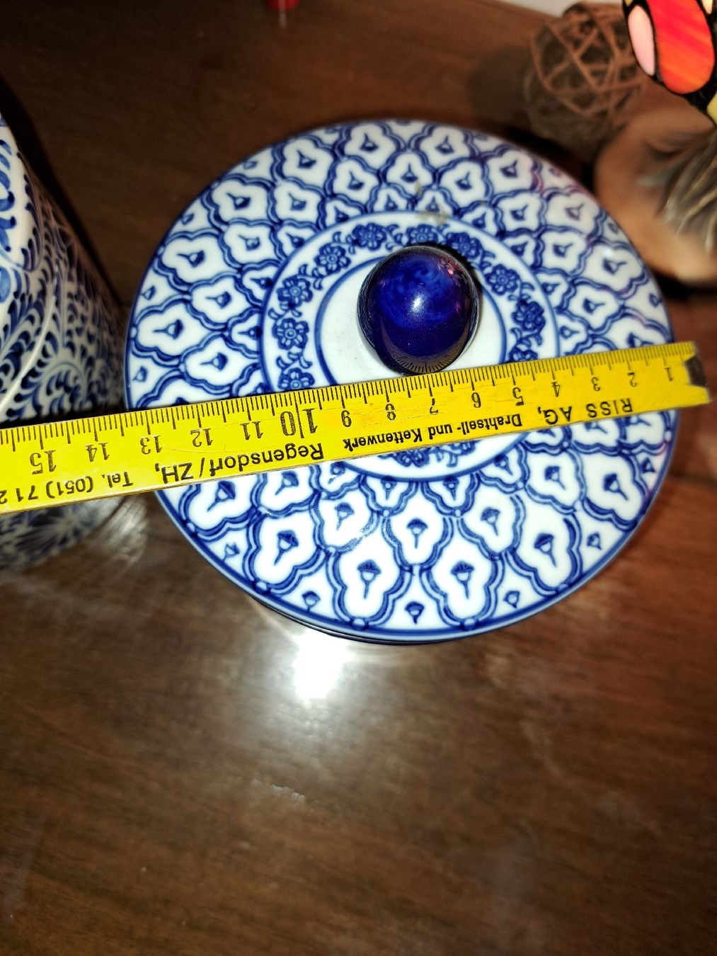Zuccheriere: Blaue Vintage Vorratsdose mit Deckel, Keramik,  – Usato da Kölliken venduto da Upcycling-by-Mc-TAM 3