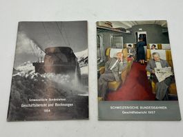 SBB Geschäftsberichte 1954 & 1957 - Schweizer Bahngeschichte