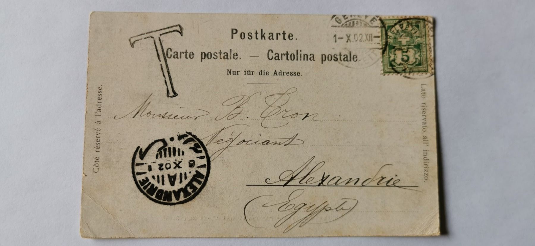 Tutti i francobolli: Postkarte 1902 – Usato da Aadorf venduto da Chnorli-Furz 1