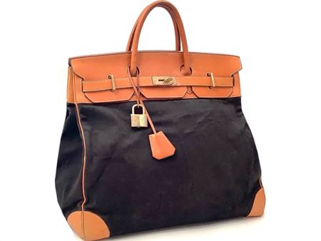 Hermes Birkin Reisetasche 45 Leder innen Canvas