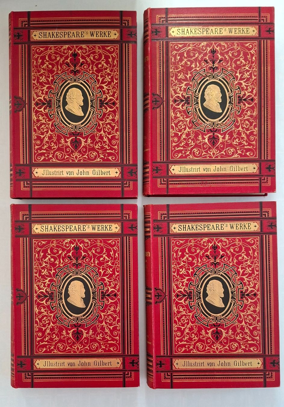 Libri: Shakespeare's Werke, illustriert, 4 Bände John Gilbert – Usato da Opfikon venduto da Diversamente
