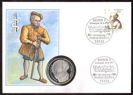 Silber-Numisbrief, Paracelsus,  Silber Fr. 20.-