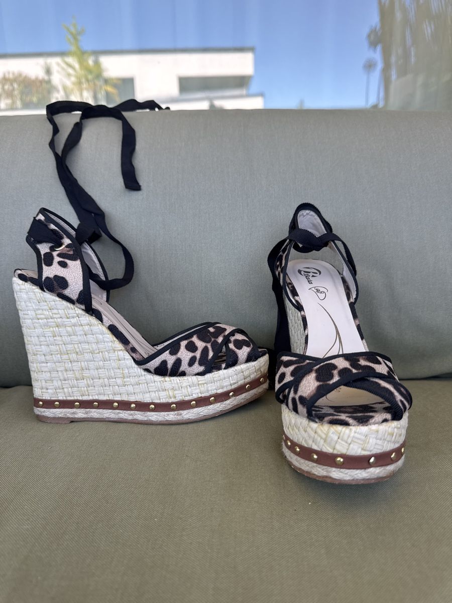 Scarpe da donna: Bata leopard print wedge sandals, size 39, summer style – Nuovo (secondo la descrizione) da Berneck venduto da E_ZLK