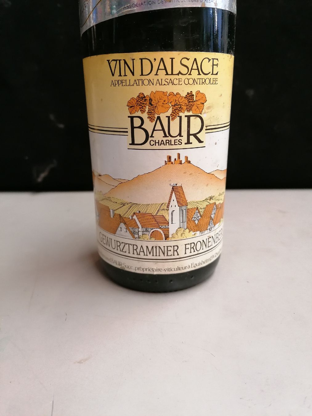 Wein: VIN D'ALSACE BAUR CHARLES 1995 – Neu (gemäss Beschreibung) aus Genève von Leboucheoreilles 2