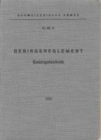 Schweizer Armee Gebirgsreglement 1957