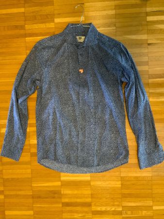Herren Hemd Bertoni Grösse 41 dunkelblau Blumenmuster Str...