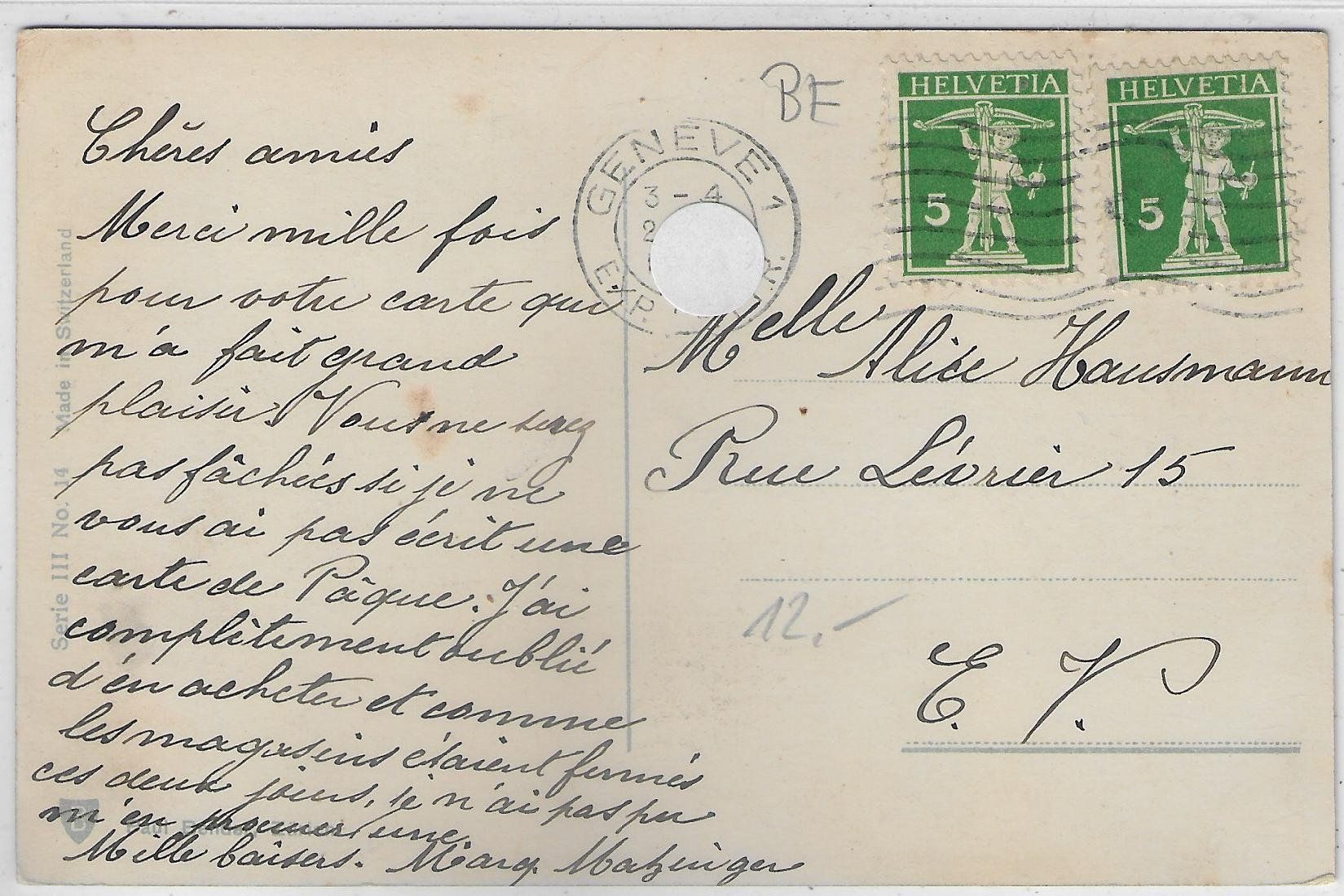 Cartoline postali: Alphütte mit Senn, Kinder und Ziege - Litho – Usato da Ettingen venduto da Kartenplanet 1