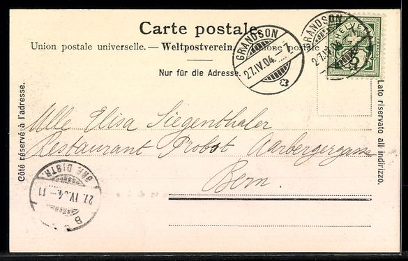 Cartoline postali: AK Grandson, Vu du Lac – Usato da Berlin venduto da bartko-reher 1